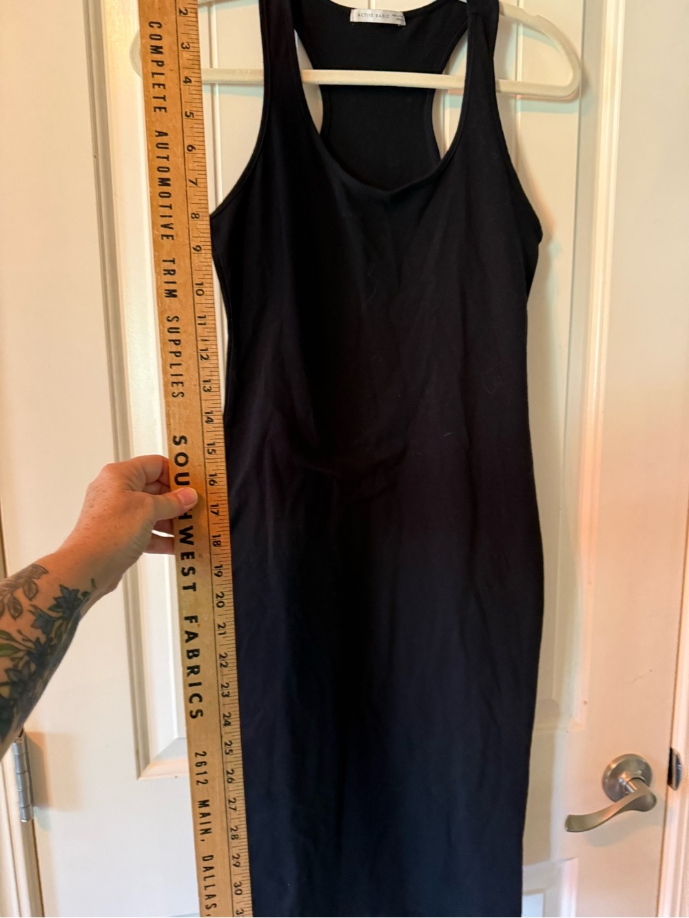 Active Basic Black Racerback Midi Dress - Picture 3 of 5